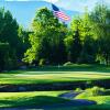 Homestead #18, Par 5, 503 yards: After two good shots, this'll be your perfect view of a par 5 island green with its own waterfall feature