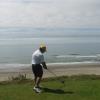 Brian looks to hit his drive over the "water hazard".